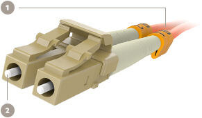 Belkin 10Gb Multimode OM3 50/125 LC/LC Fiber Optic Patch Cable, 4 meters - Diagram