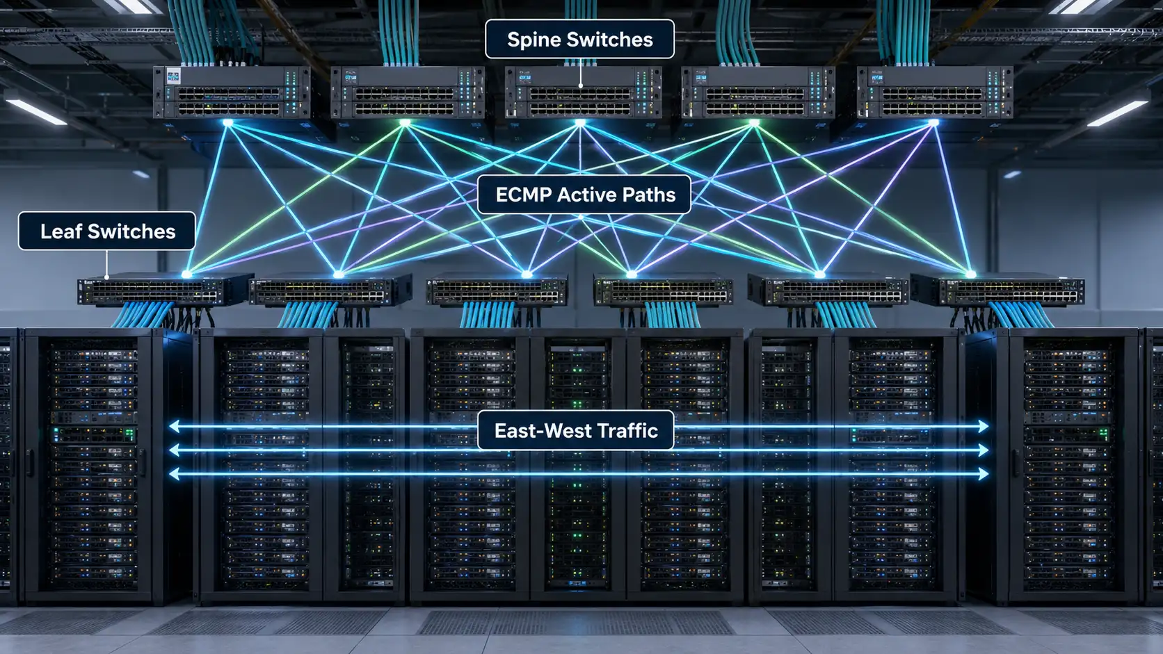 Spine-Leaf Architecture: How to Design, Size and Cable a Modern Data Center Fabric