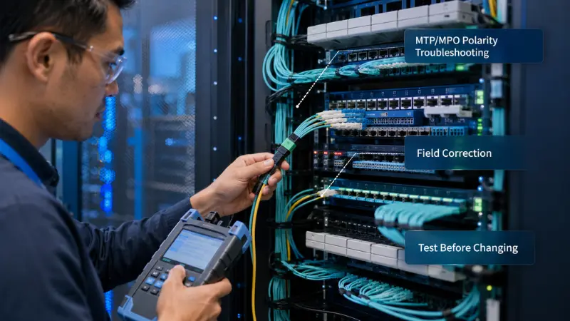 MTP PRO Polarity Change: When and How to Correct MTP/MPO Polarity Mismatches in the Field