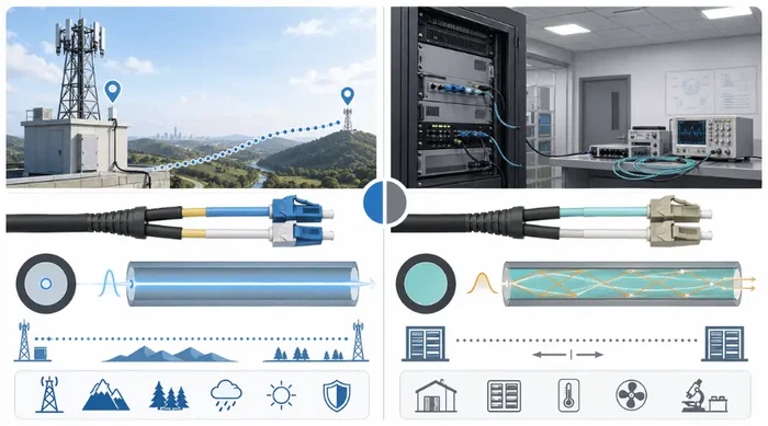 Single-mode vs multimode fiber comparison for CPRI cable selection Single-mode vs multimode fiber comparison for CPRI cable selection