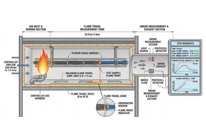 Decision flowchart for deciding whether CMP cable is required above a drop ceiling Decision flowchart for deciding whether CMP cable is required above a drop ceiling