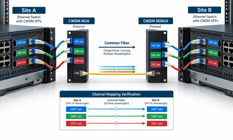 CWDM Mux Demux wavelength and port mapping CWDM Mux Demux wavelength and port mapping