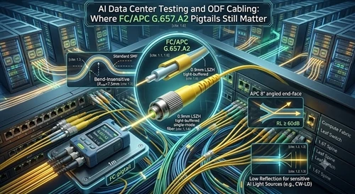AI Data Center Testing And ODF Cabling: Where FC/APC G.657.A2 Pigtails Still Matter
