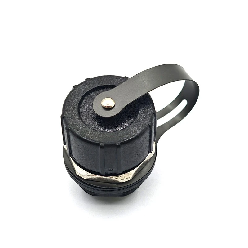 ODVA waterproof fiber optic connector with protective dust cap