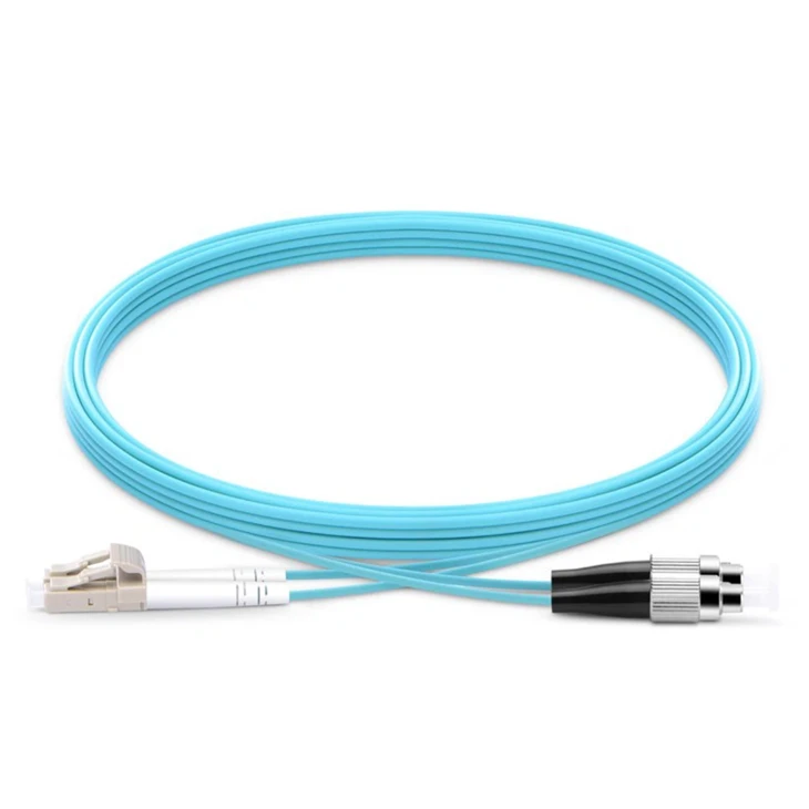 LC UPC to FC UPC Simplex or Duplex 2.0mm PVC or LSZH 10G OM3 Multimode Fiber Optic Patchcord