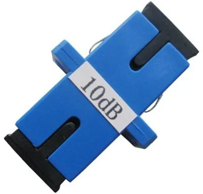 SC UPC Singlemode Fixed Flanged Fiber Optic Attenuator, Female to Female, 1~25dB Optional