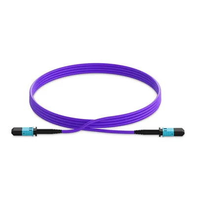 Stainless Steel Pinned Fiber Optical MTP - MTP Trunk Cable 12 Strands 9 Micron