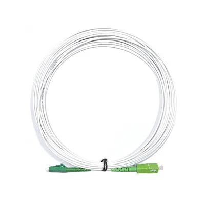 Armored Simplex Fiber Patch Cord LC/APC To SC/APC For Stable Rack-to-Rack Optical Links, LSZH, Anti-Rodent, 10m
