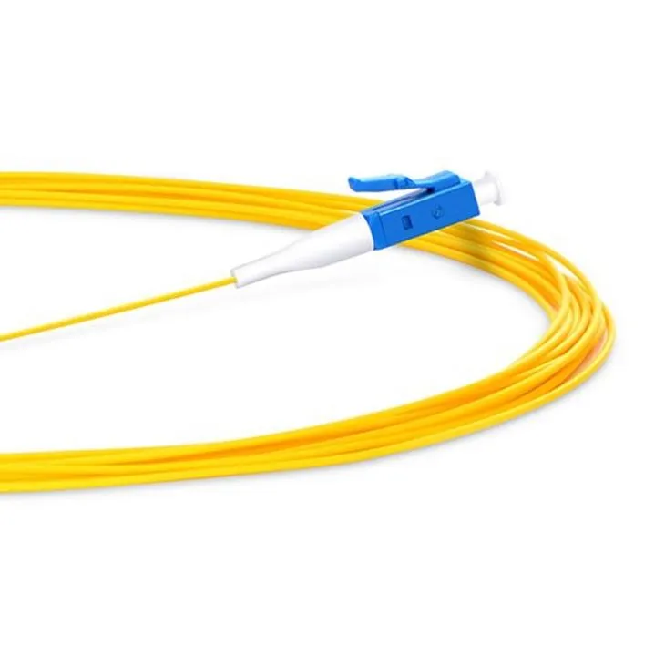 LC UPC Simplex OS2 Single Mode PVC (OFNR) 0.9mm Fiber Optic Pigtail